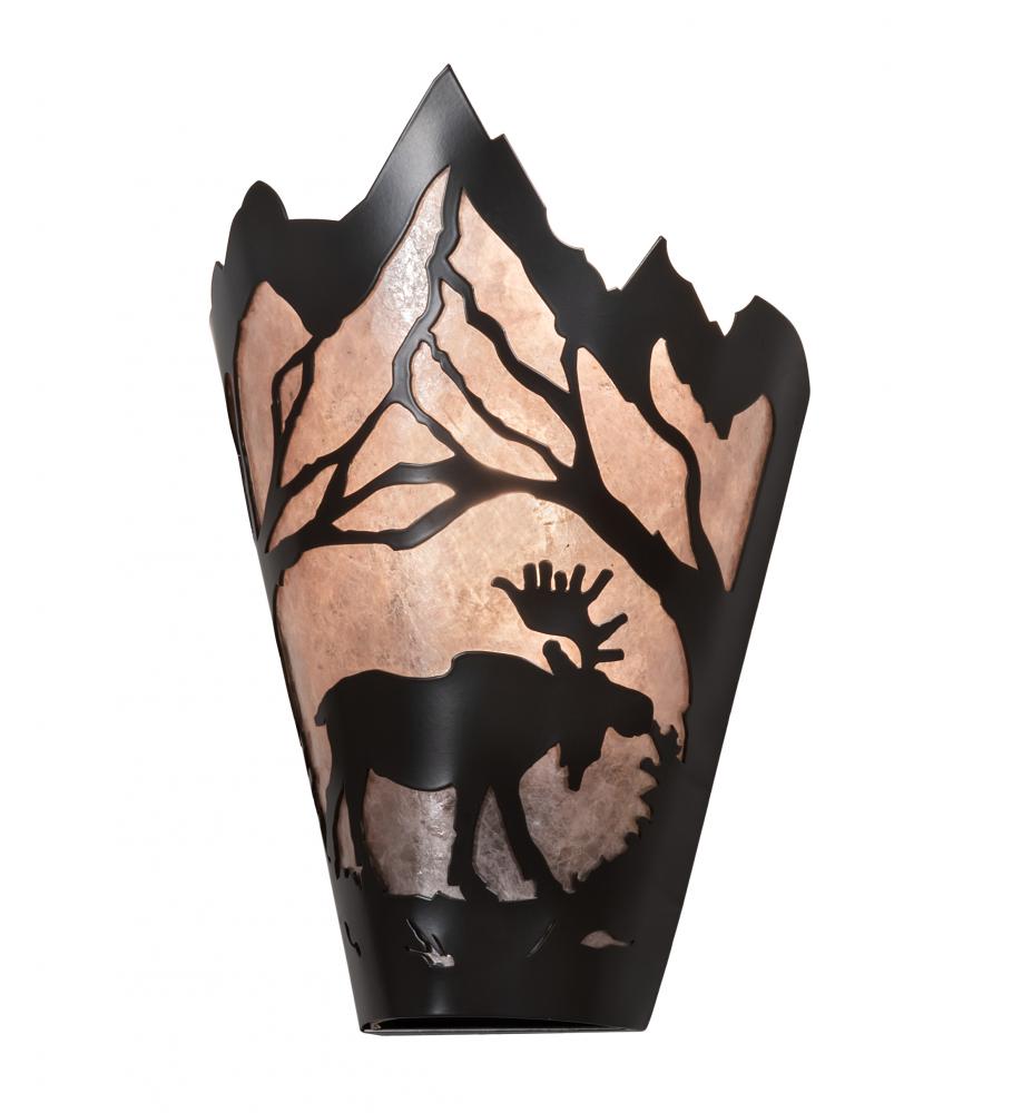 8&#34; Wide Moose at Dawn Right Wall Sconce