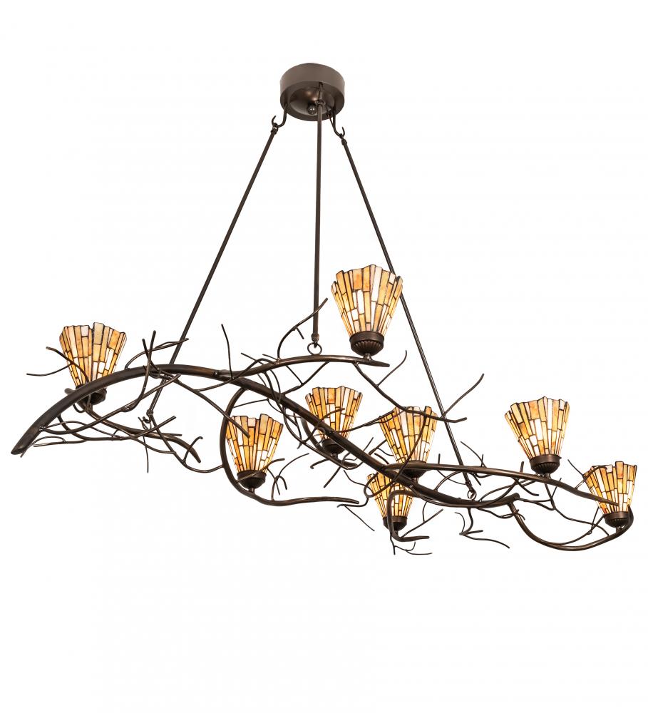 61&#34; Long Winter Solstice Delta 8 Light Oblong Chandelier