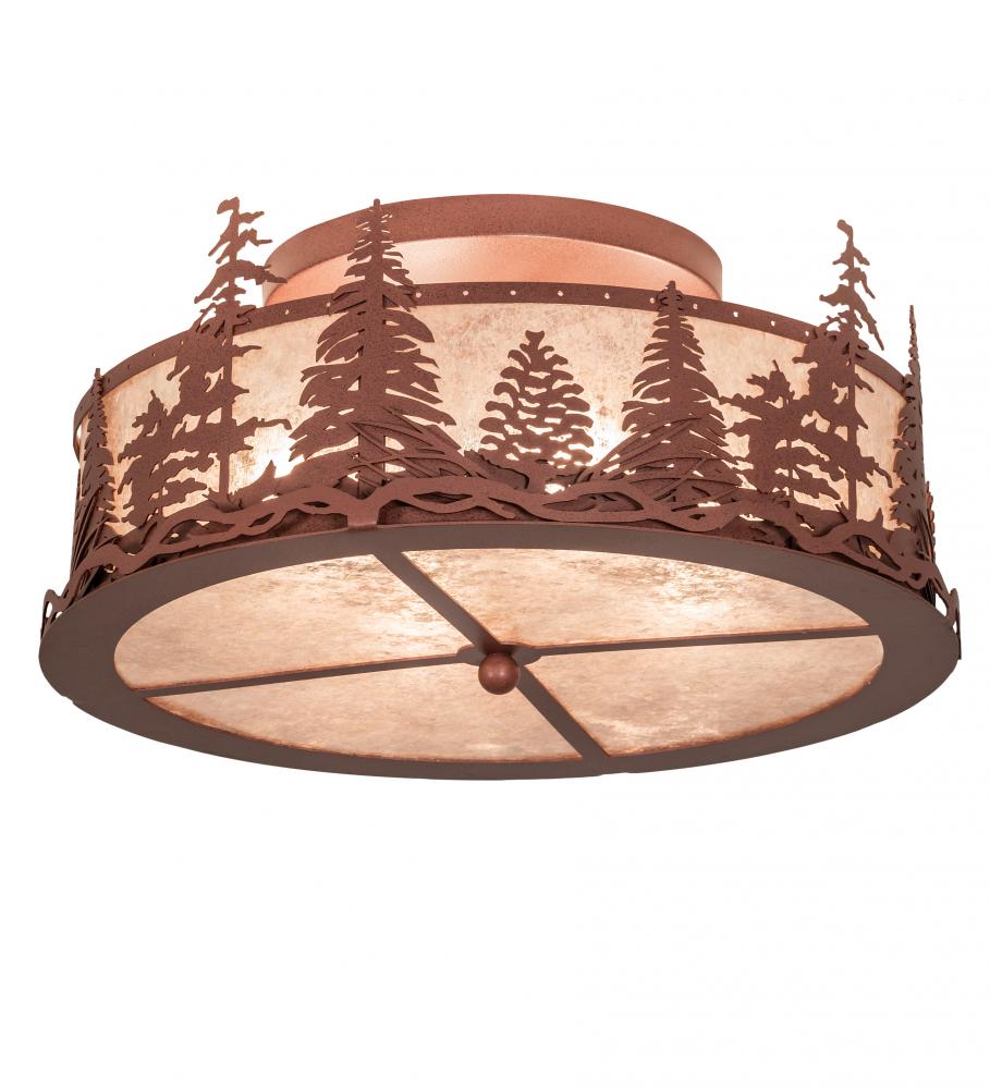 22&#34; Wide Tall Pines Flushmount