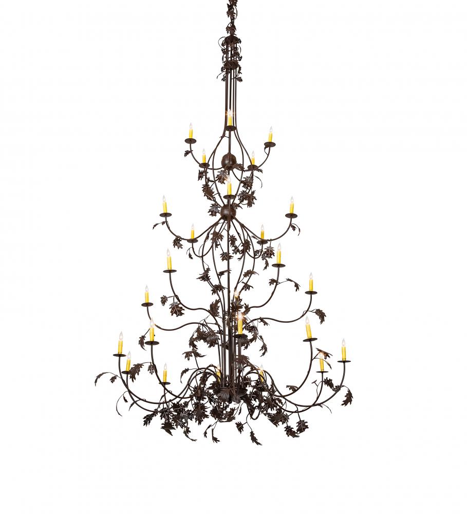 72&#34; Wide Oak Leaf 25 Light Chandelier