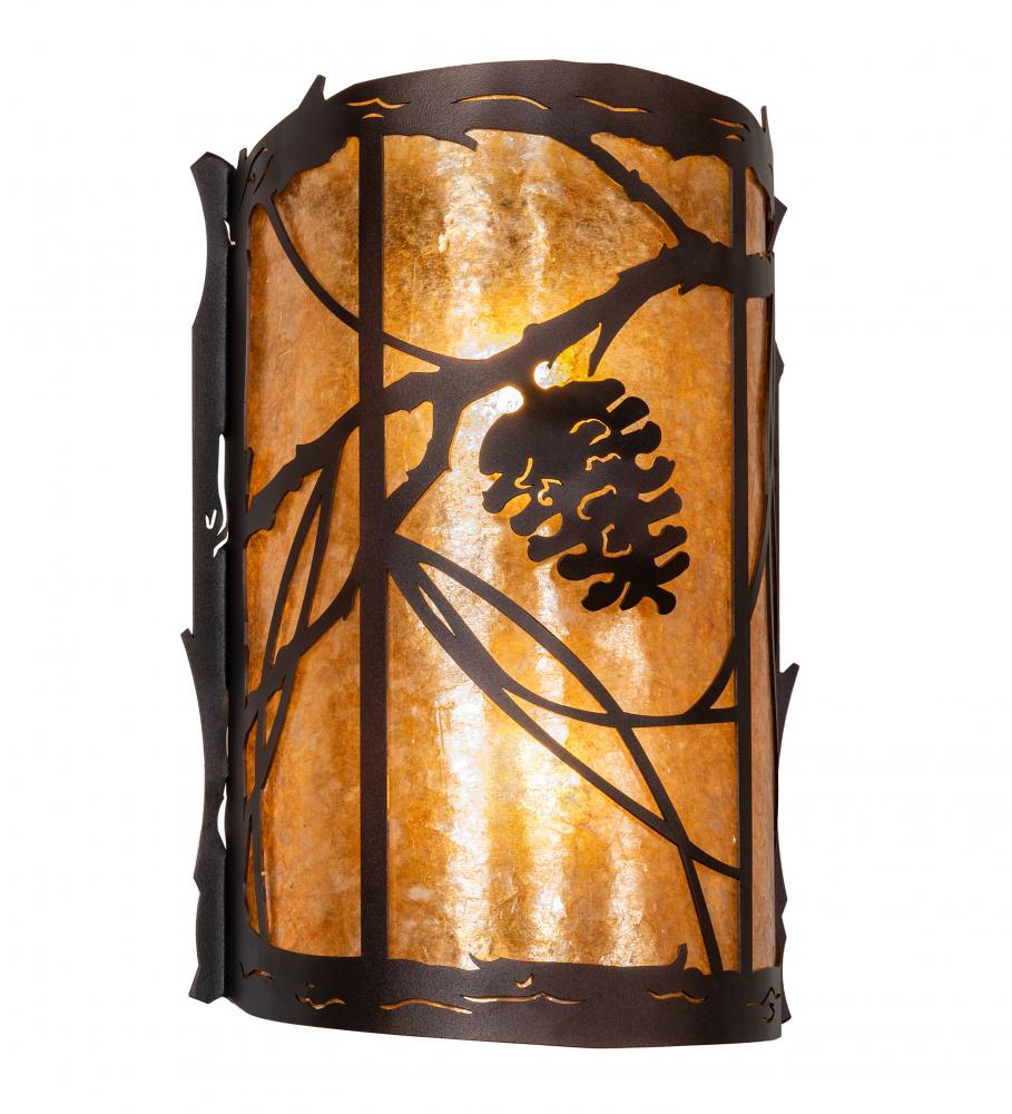 10&#34; Wide Whispering Pines Left Wall Sconce