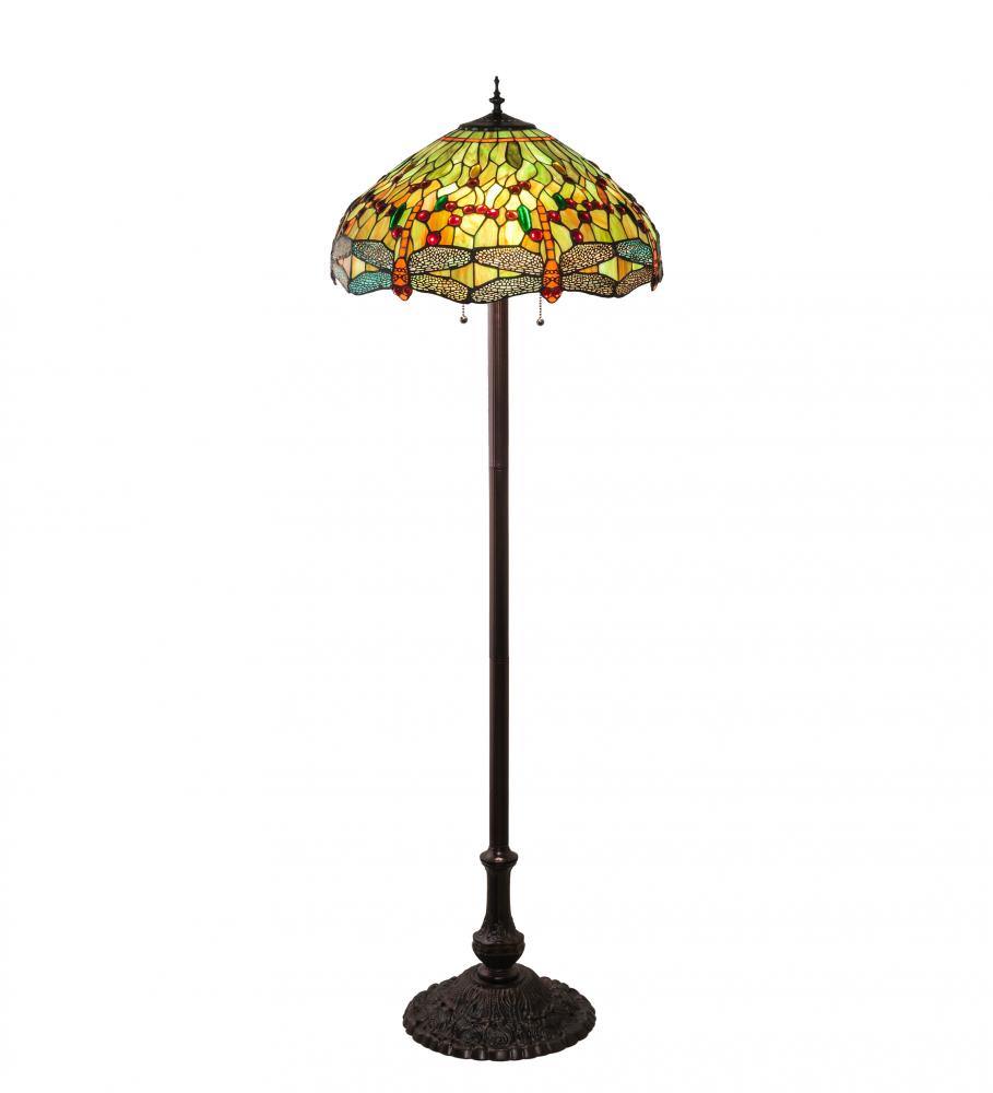 62&#34; High Tiffany Hanginghead Dragonfly Floor Lamp