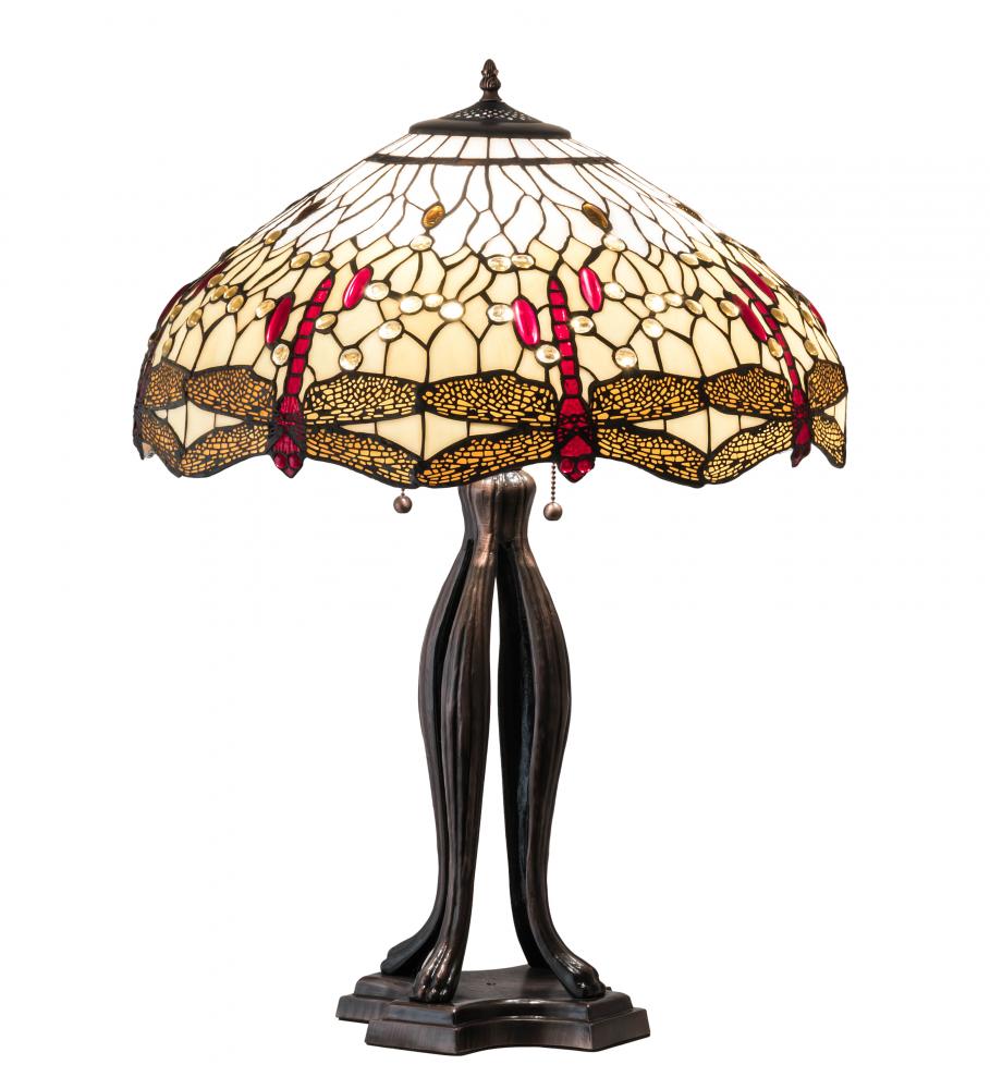 30&#34; High Tiffany Hanginghead Dragonfly Table Lamp