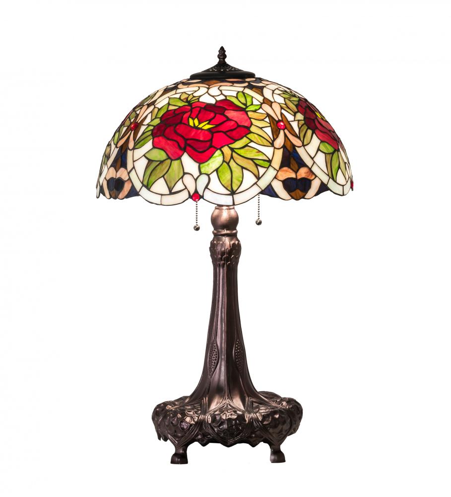 31&#34; High Renaissance Rose Table Lamp