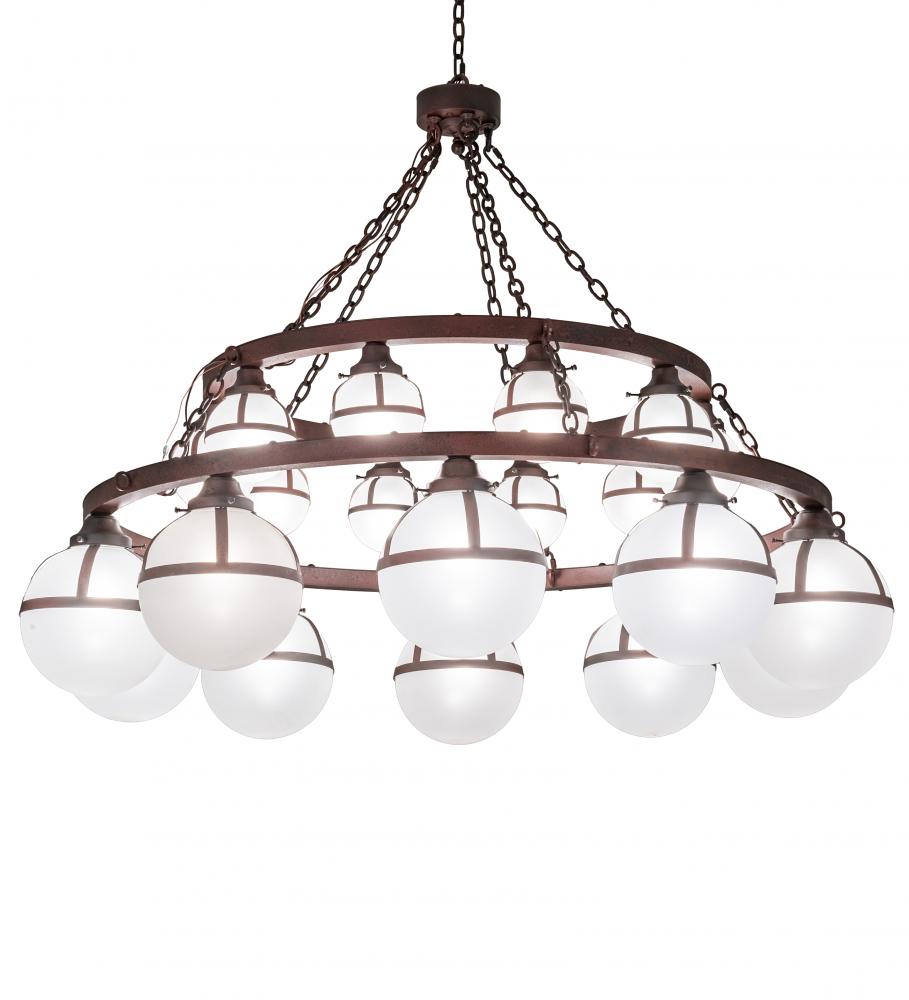 60&#34; Wide Bola Tavern 20 Light Two Tier Chandelier