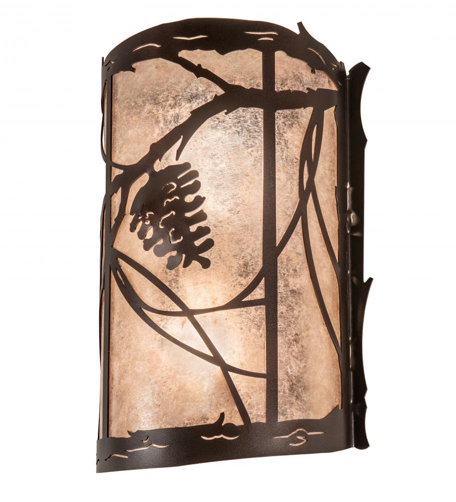 10&#34; Wide Whispering Pines Wall Sconce