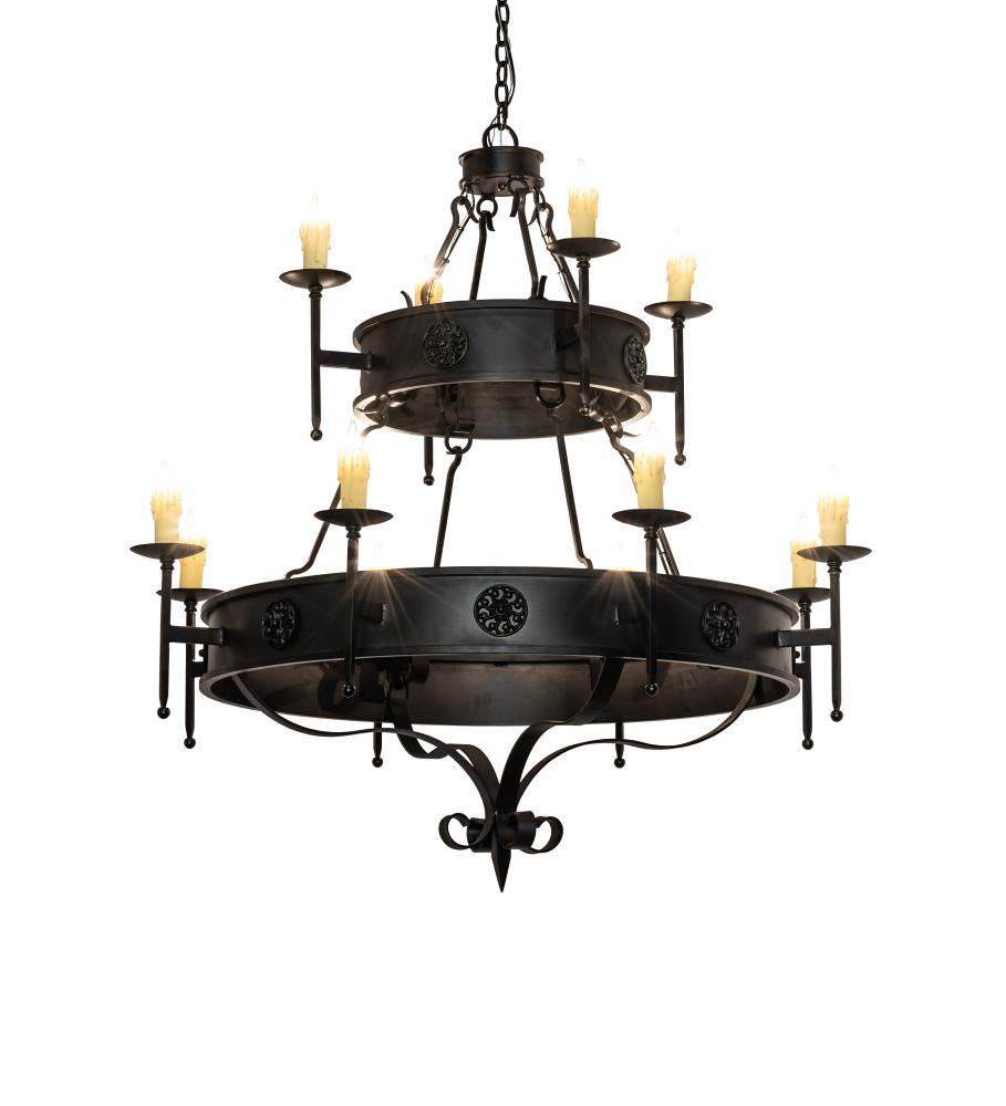 48&#34; Wide Lorenzo 12 Light Two Tier Chandelier