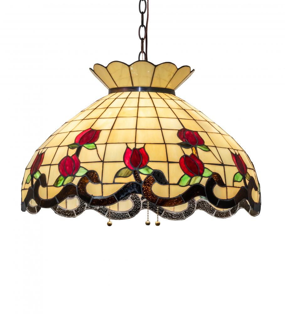 23&#34; Wide Roseborder Pendant