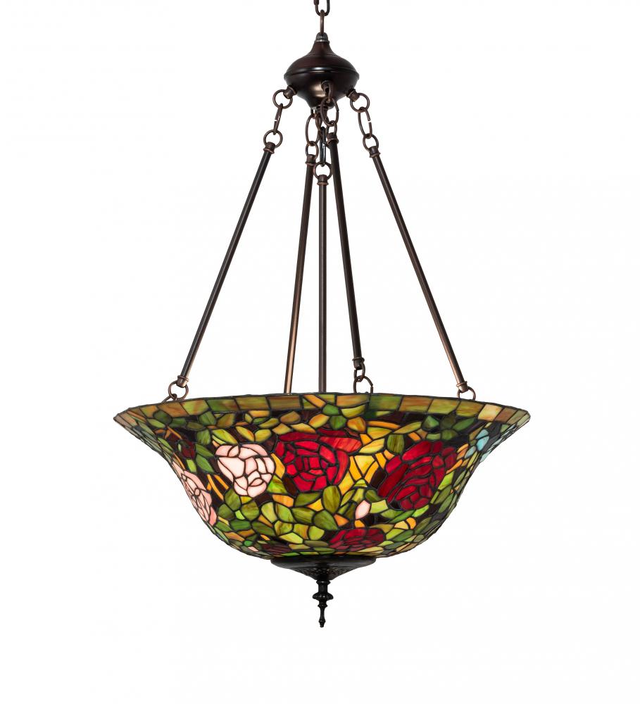 20&#34; Wide Tiffany Rosebush Inverted Pendant