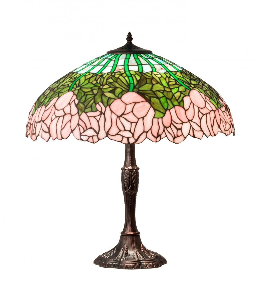 26&#34; High Tiffany Cabbage Rose Table Lamp