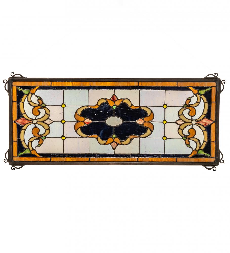 24&#34; Wide X 10&#34; High Madison Transom Stained Glass Window