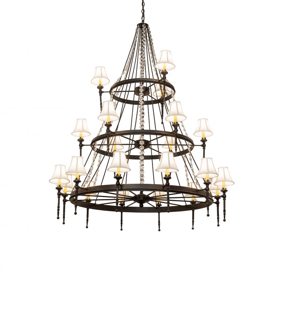 56&#34; Wide Amaury 21 Light Three Tier Chandelier