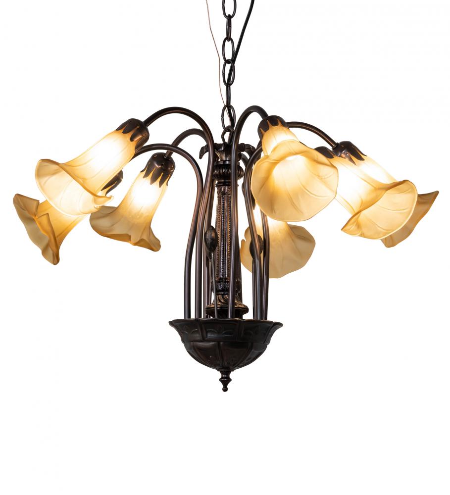 26&#34; Wide Tiffany Pond Lily 7 Light Chandelier