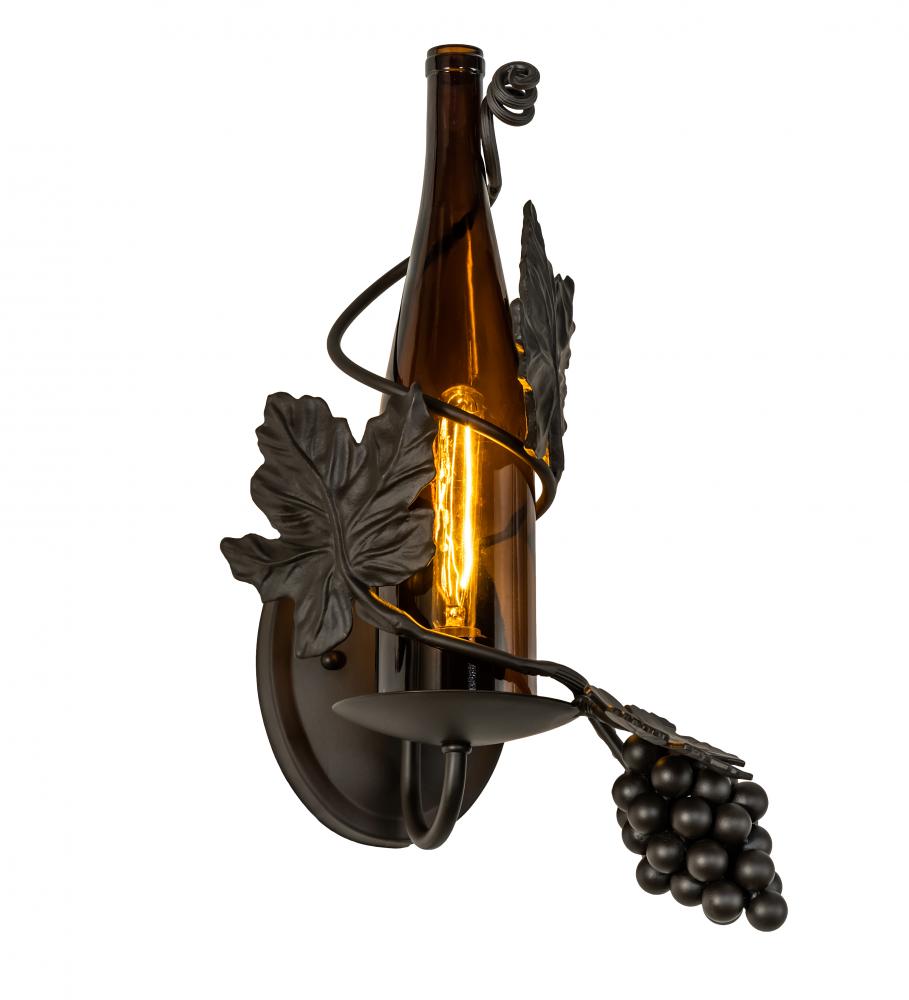 9&#34; Wide Tuscan Vineyard Wine Bottle Wall Sconce