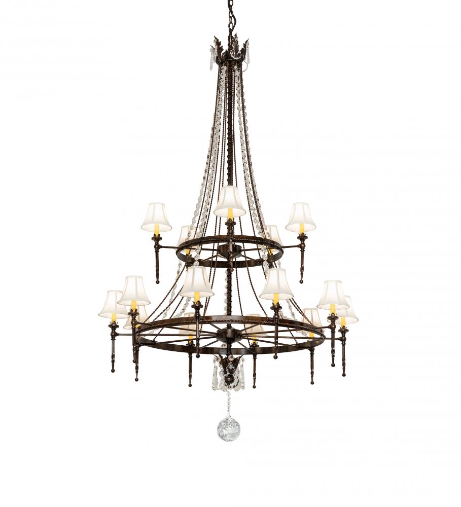 48&#34; Wide Amaury 15 Light Two Tier Chandelier