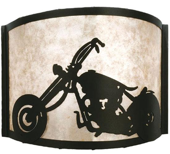 12&#34;W Motorcycle Wall Sconce