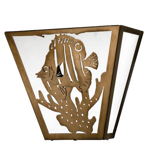 13&#34;W Tropical Fish Wall Sconce