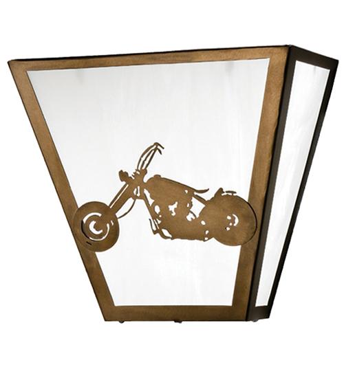 13&#34;W Motorcycle Wall Sconce