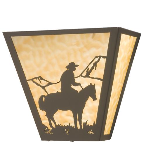 13&#34; Wide Cowboy Wall Sconce