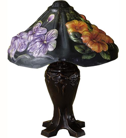 19&#34;H Puffy Iris Blossom Table Lamp