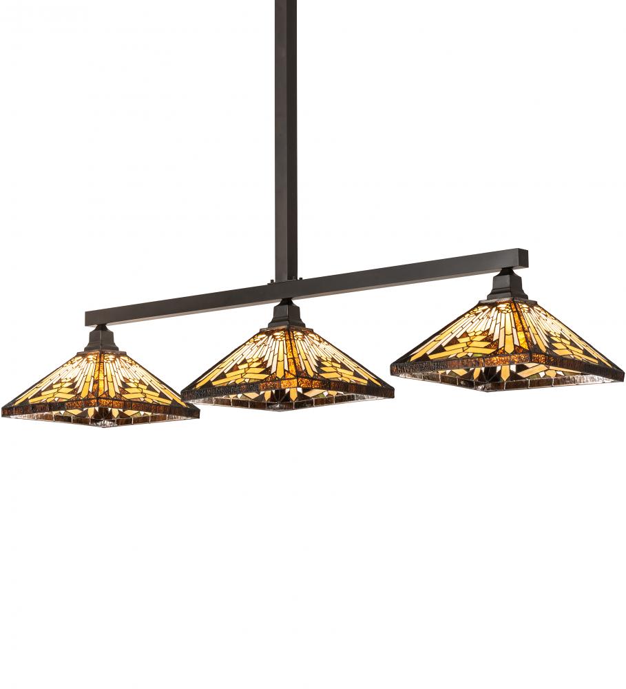 63&#34; Long Nuevo Mission 3 Light Island Pendant