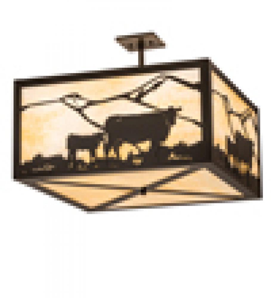 24&#34; Square Calf & Cow Flushmount