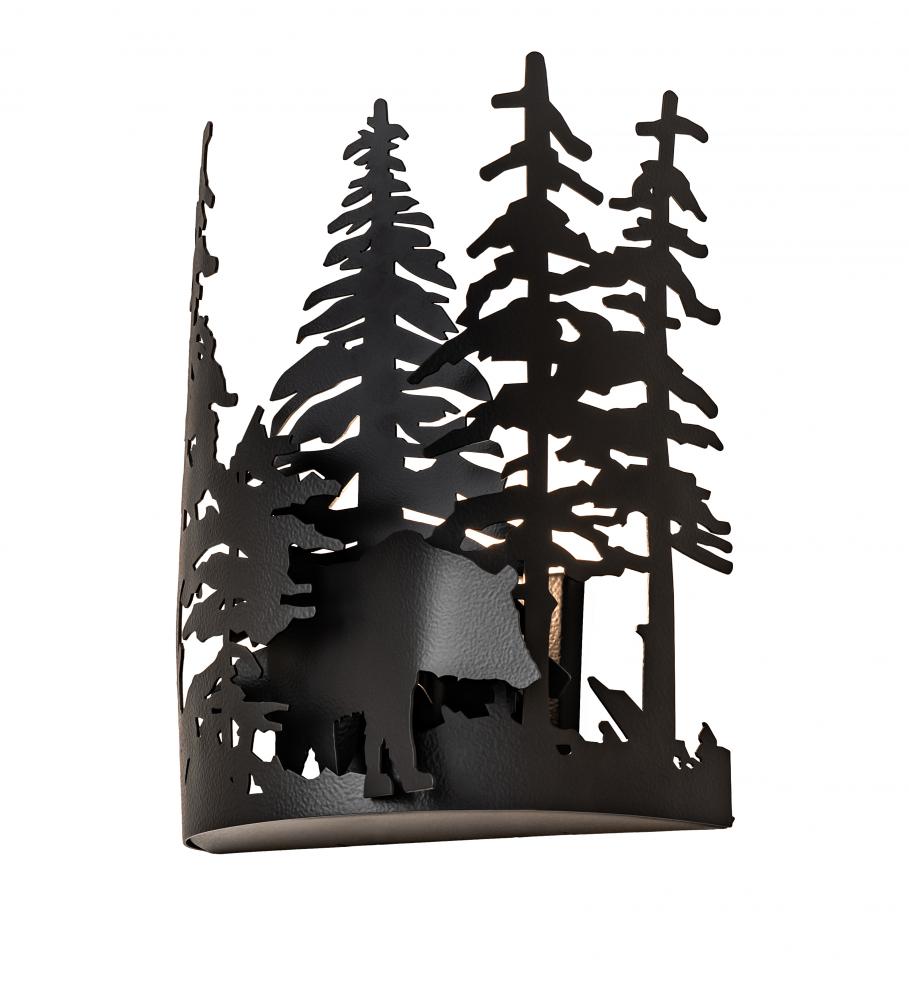 11&#34; Wide Bear Through the Trees Wall Sconce