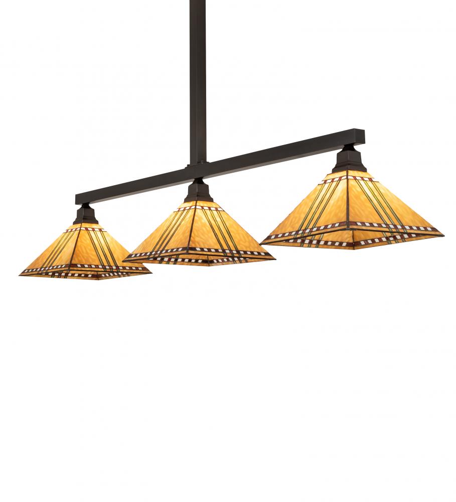 62&#34; Long Prairie Corn 3 Light Island Pendant