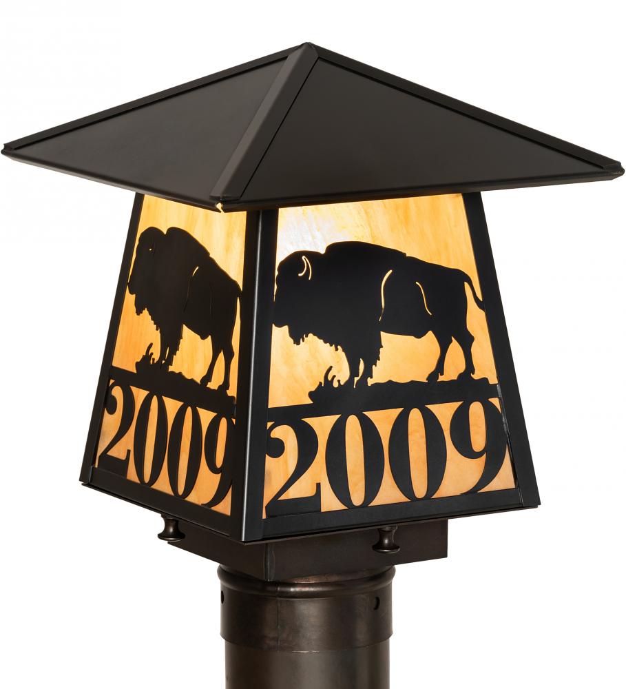 8&#34; Square Personalized Buffalo Post Mount