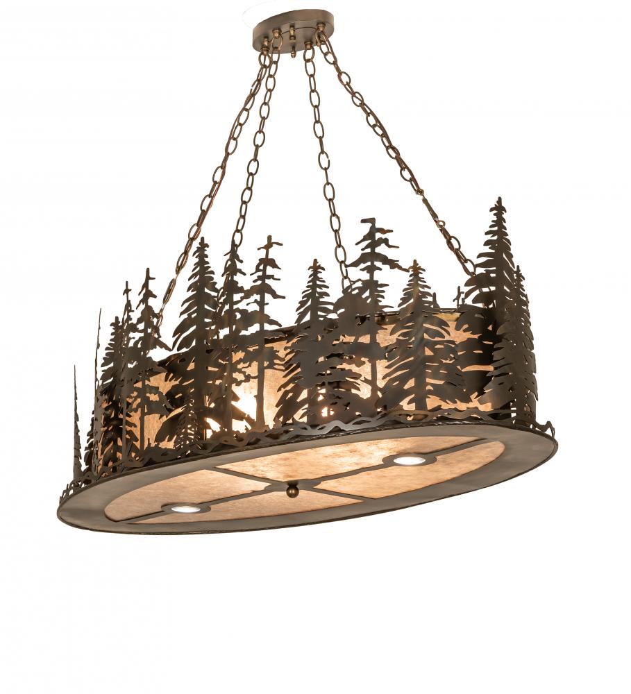 48&#34; Long Tall Pines Oblong Inverted Pendant