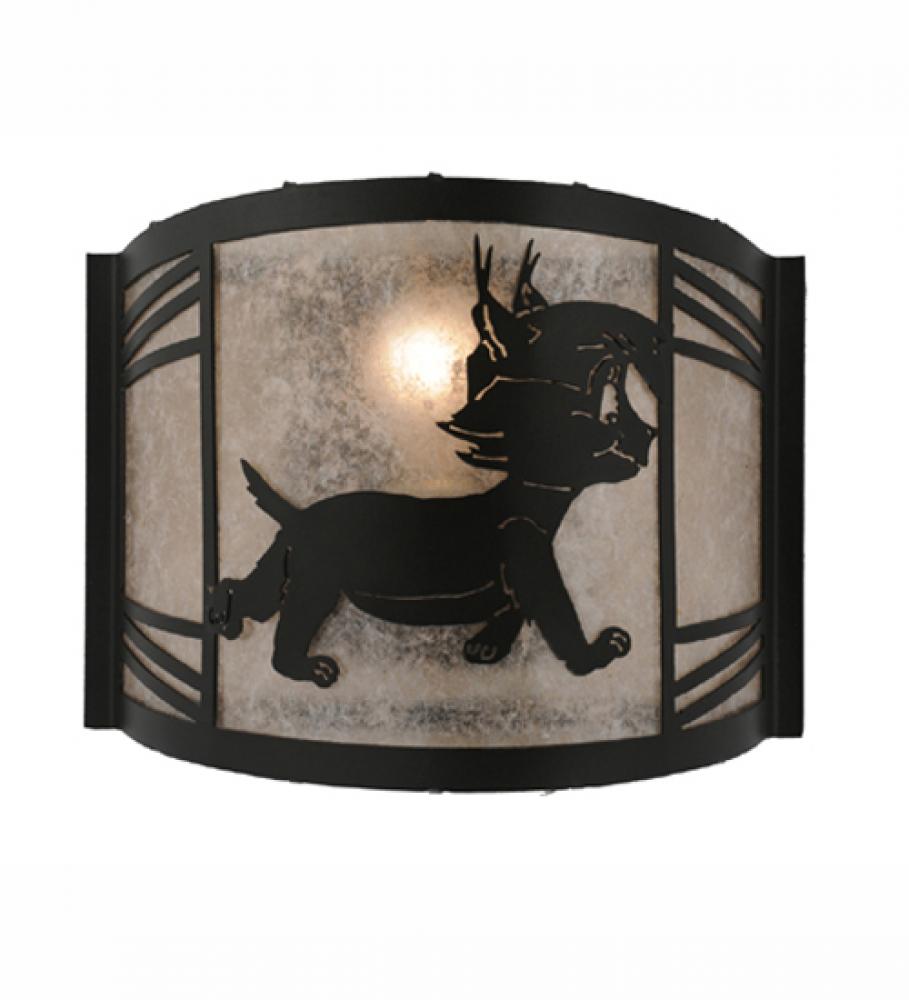 12&#34; Wide Lynx on the Loose Right Wall Sconce