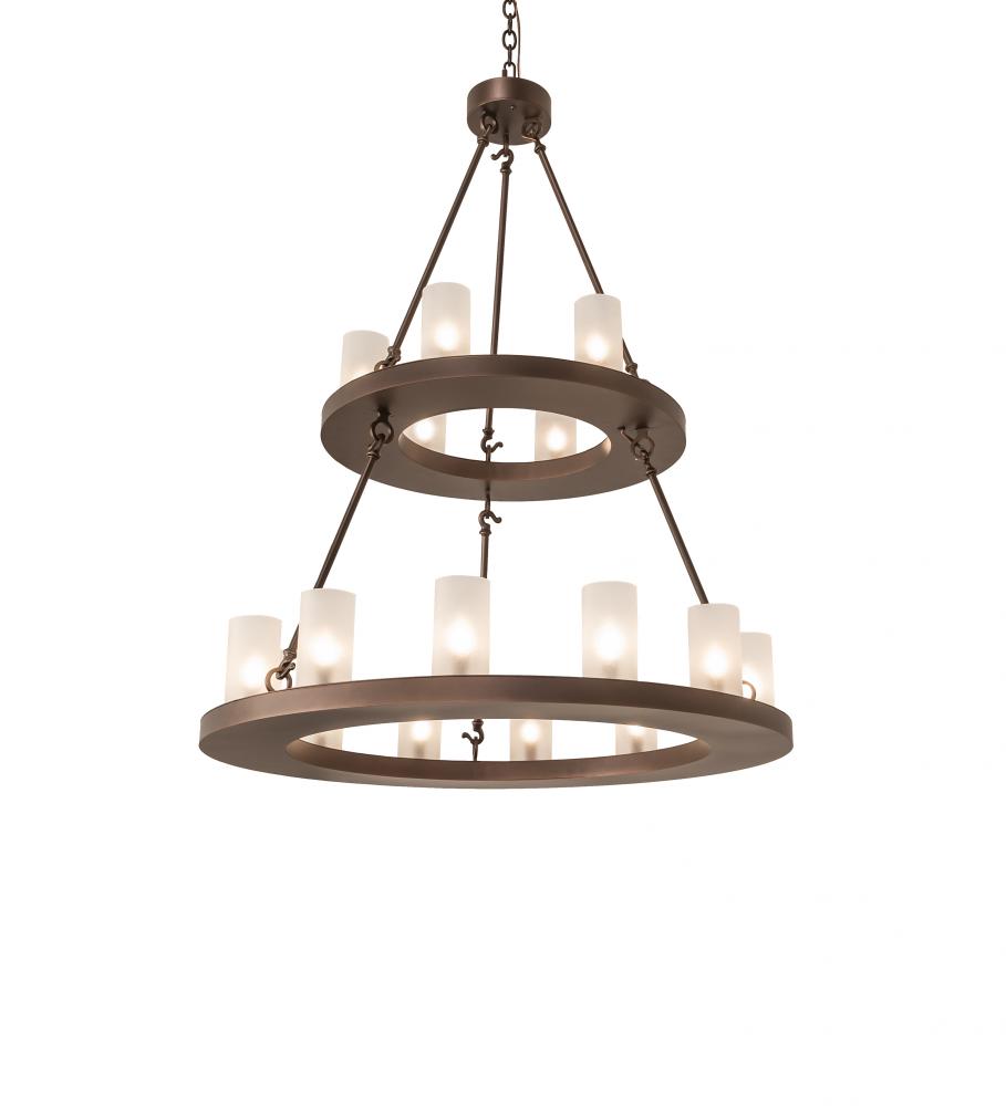 36&#34; Wide Loxley 18 Light Two Tier Chandelier