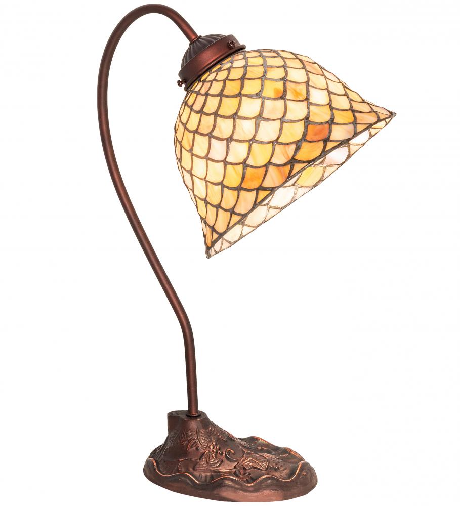 8&#34; Wide Tiffany Fishscale Desk Lamp