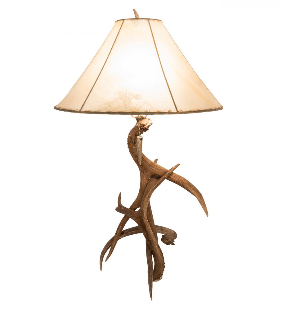 34&#34; High Antlers Elk & Mule Deer Table Lamp