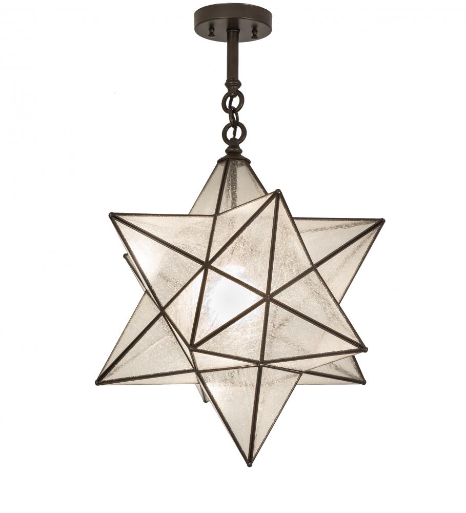 21&#34; Wide Moravian Star Semi-Flushmount