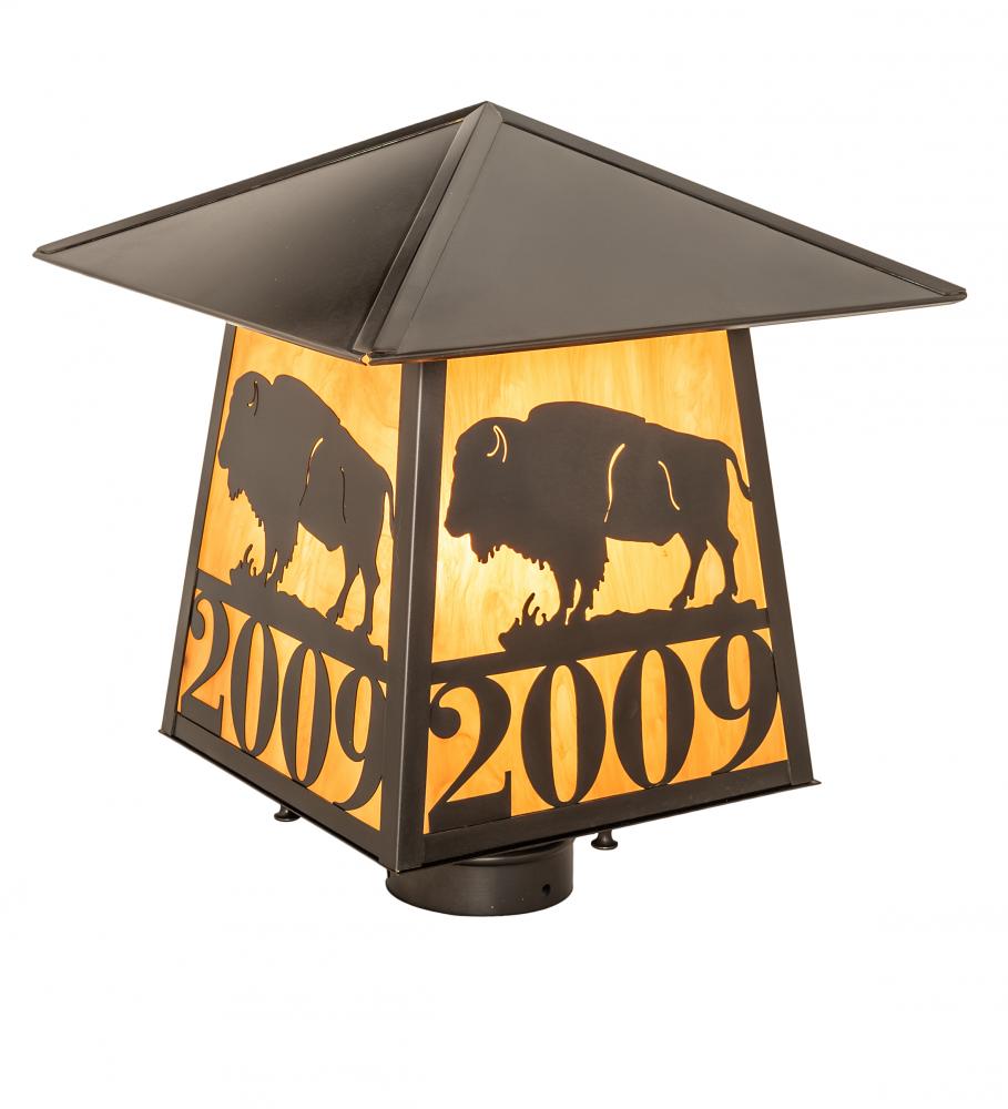 12&#34; Square Personalized Buffalo Post Mount