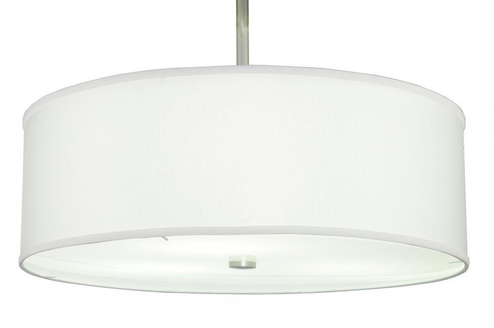 24&#34; Wide Cilindro White Trilam Textrene Pendant