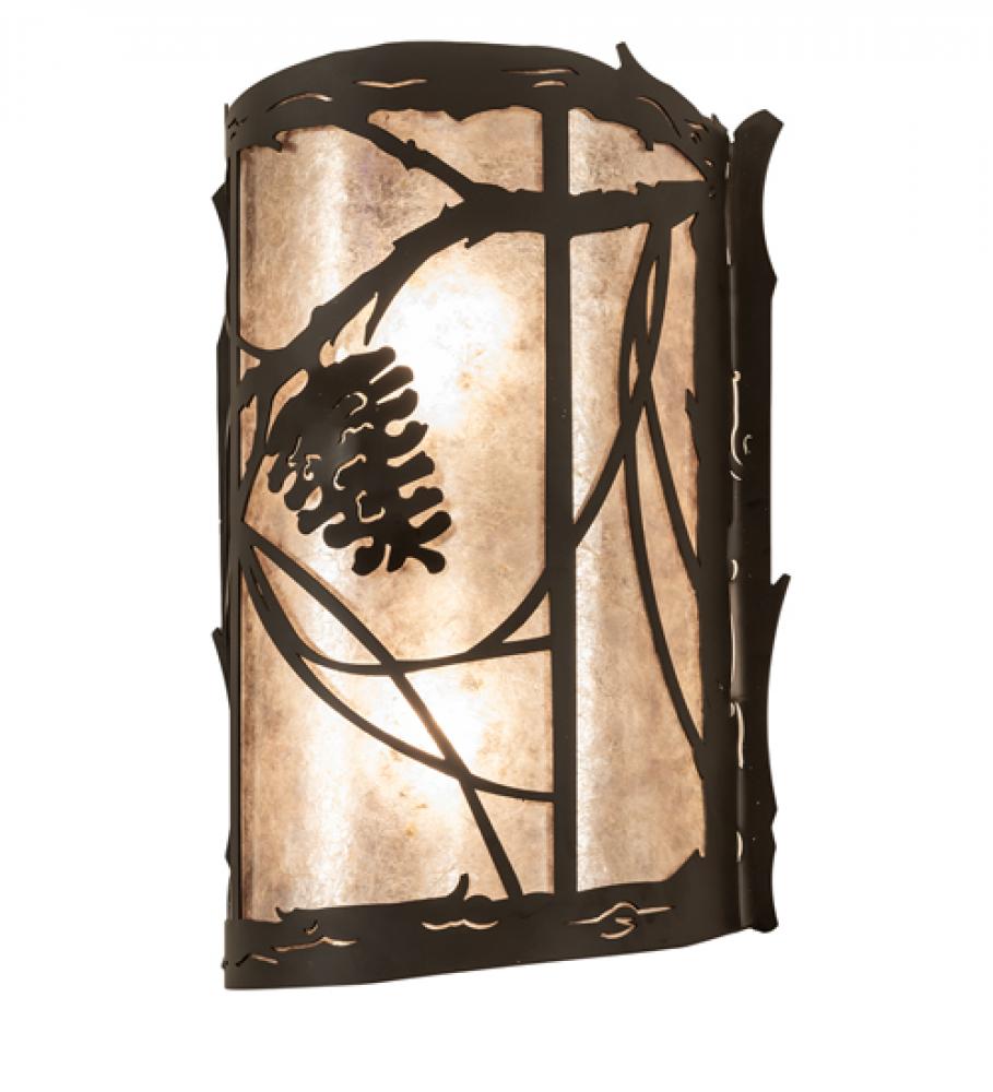 10&#34; Wide Whispering Pines Left Wall Sconce