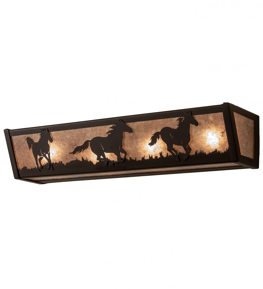 24&#34; Wide Running Horses Vanity Light