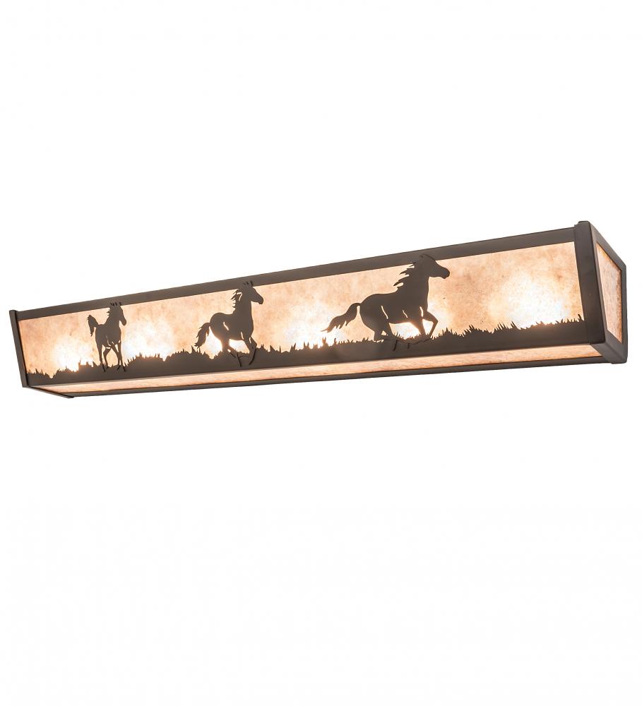 36&#34; Long Running Horses Vanity Light