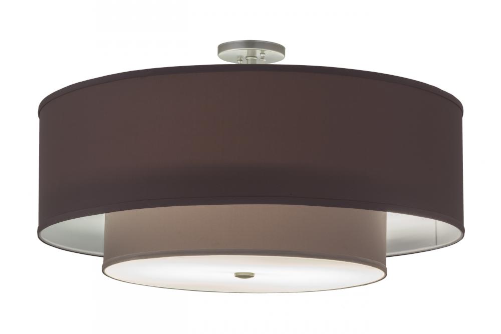 30&#34; Wide Cilindro Textrene Two Tier Pendant