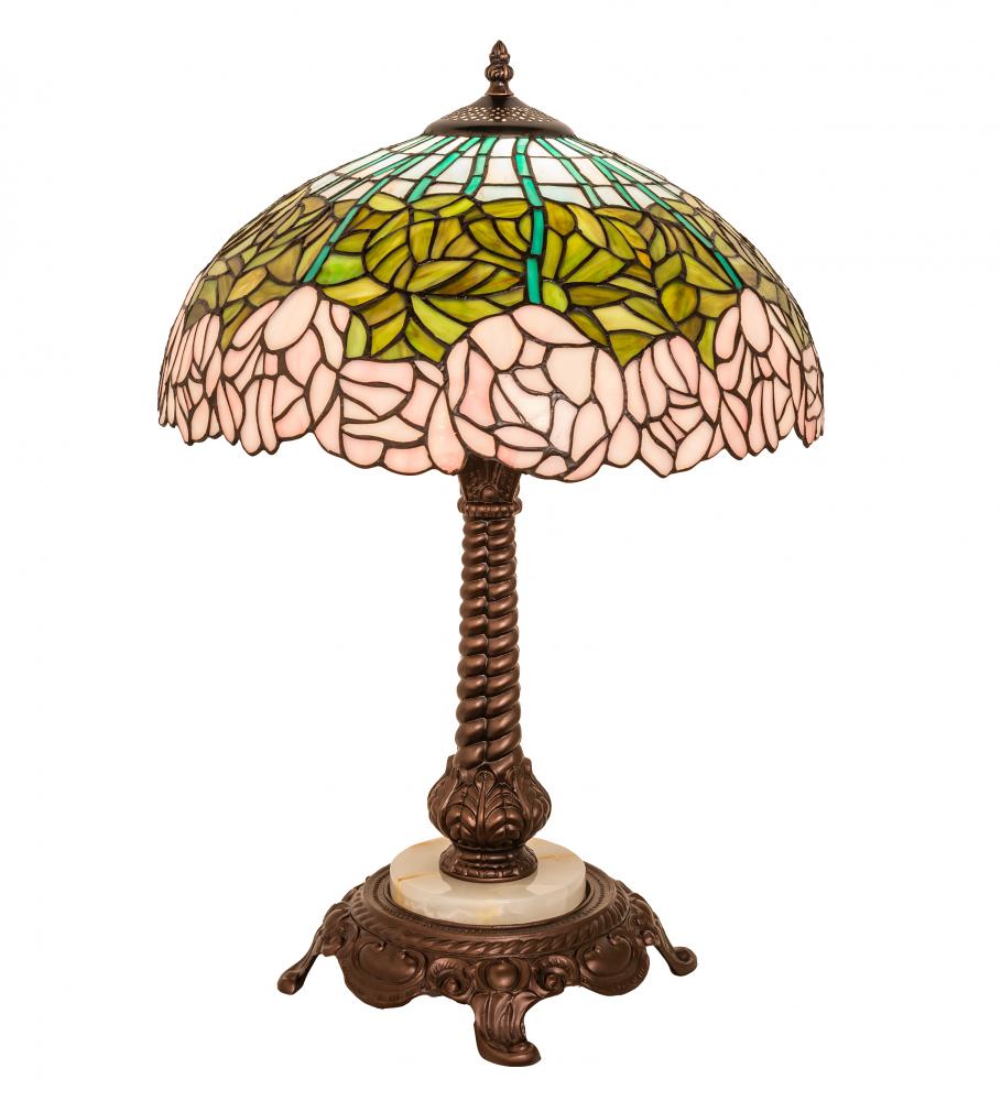 23&#34; Wide Tiffany Cabbage Rose Table Lamp