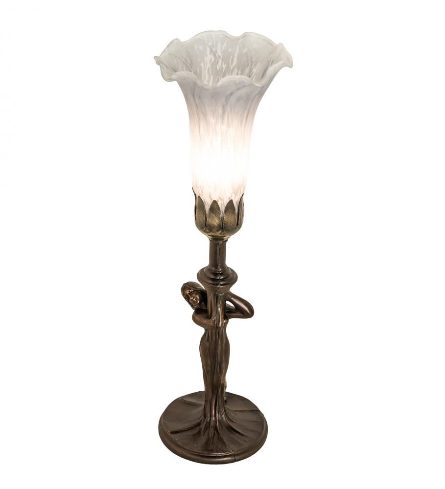 15&#34; High Gray Nouveau Lady Accent Lamp