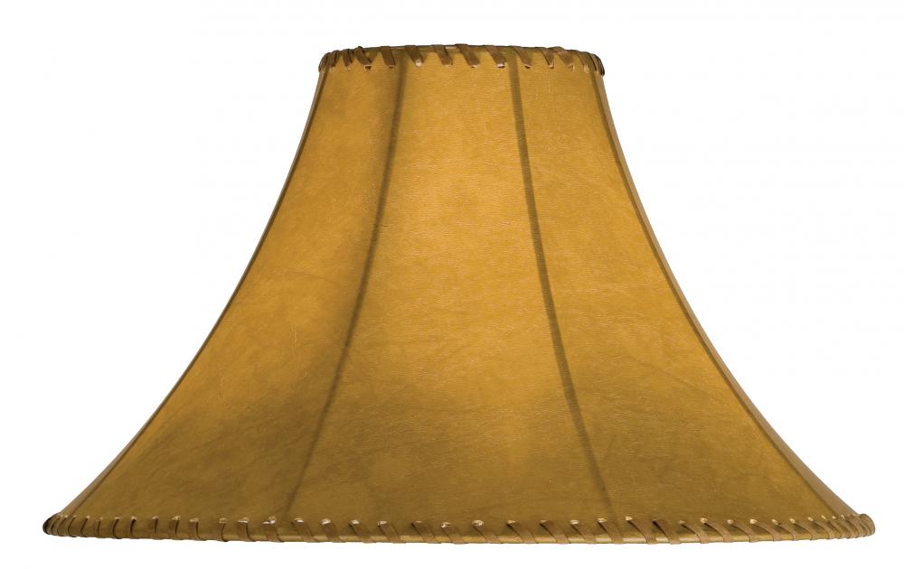 18&#34; Wide Faux Leather Tan Hexagon Shade