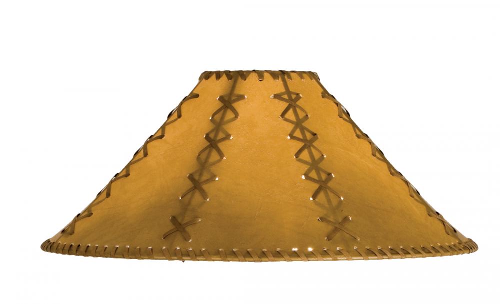 18&#34; Wide Faux Leather Tan Hexagon Shade