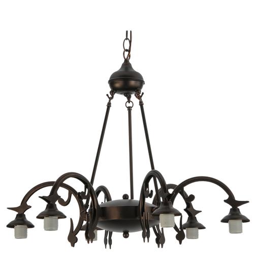 27.5&#34; Wide 6 LT Chandelier Hardware