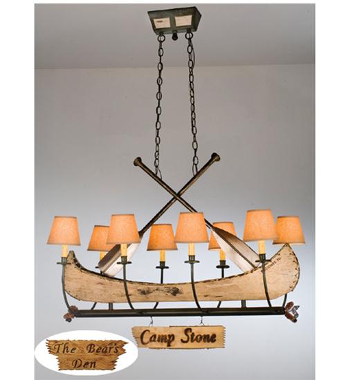 48&#34;L Personalized Canoe 8 LT Chandelier