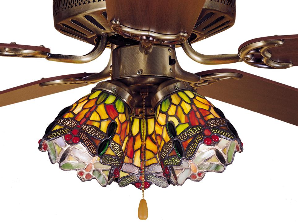 4&#34;W Hanging Head Dragonfly Fan Light