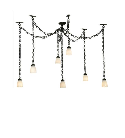 12-126&#34; Wide Castilian 7 Light Adjustable Pendant