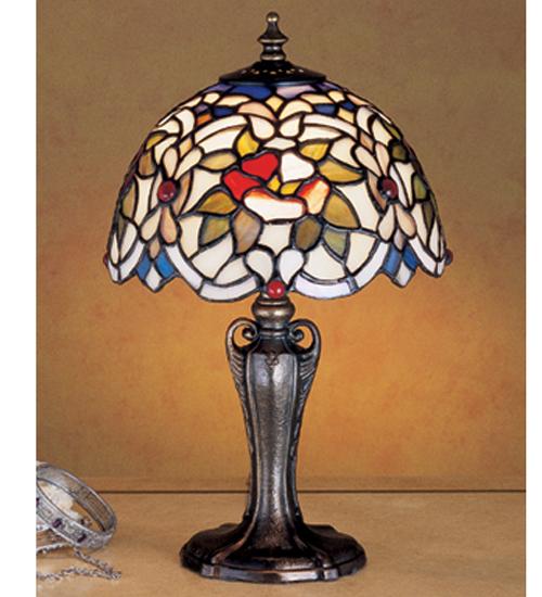 13&#34; High Renaissance Rose Mini Lamp